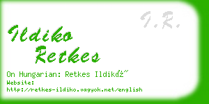 ildiko retkes business card